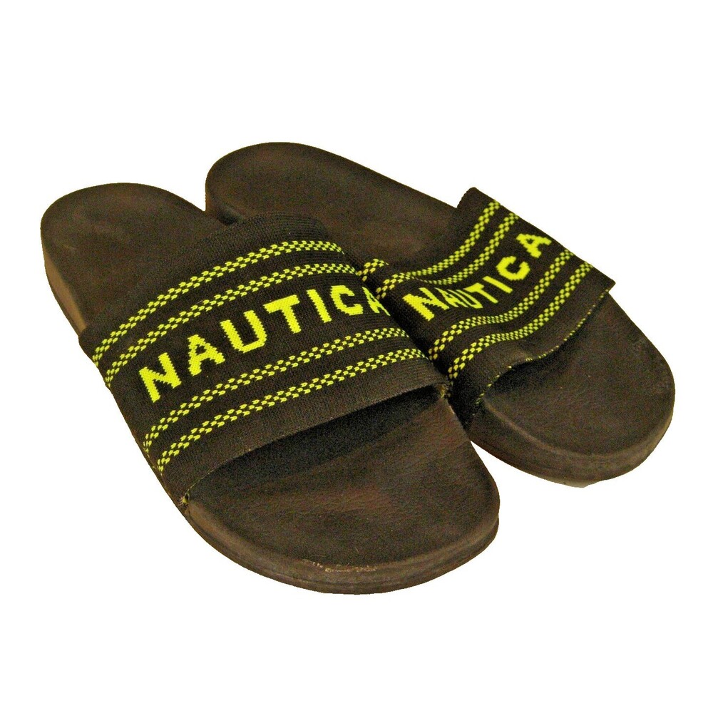 Mens Nautica Slide Sandals Gym Beach Yard Slipper Flip Flop Shoes sz M